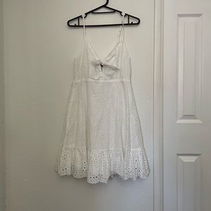 white eyelet dress sz M